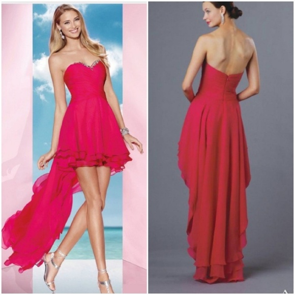 ALYCE PARIS Strapless Hi Low Formal Dress - Picture 7 of 8